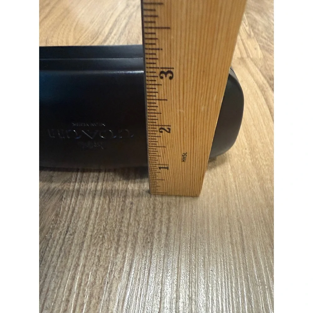 Coach New York Black Hard Sunglasses Eyeglasses Case with Cleaning Cloth